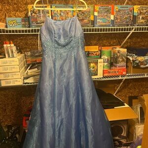 Beaded Prom Dress with Elegant Fabric Layering